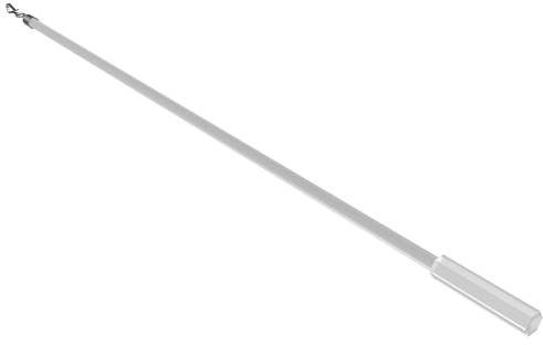Interdeco Schleuderstäbe/Gardinenstäbe mit Griff (2 Stück) Glasklar aus Kunststoff für Gardinen/Vorhänge, Remus, 100 cm