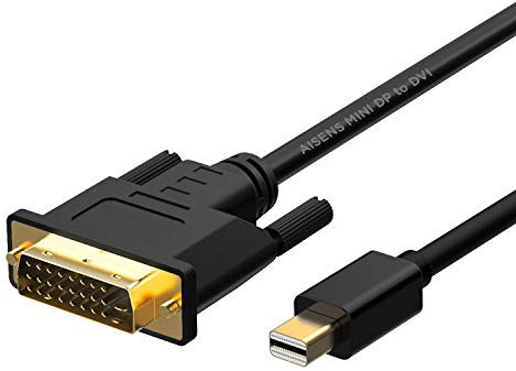 ADAPTADOR AISENS MINI DISPLAYPORT MACHO A DVI MACHO 2M NEGRO A125-0363