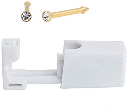 Engångs näspiercing pistoler steril öronpiercing kit med öronstift säkerhet punkteringspistol verktyg för piercing 2 set guld, Rostfritt stål