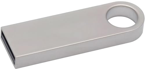 ELLENNE Pendrive USB metal llave plata 128 GB llavero A01 | Pendrive USB metal llave 32 GB 64 GB 128 GB llavero memoria externa impermeable PC portátil coche