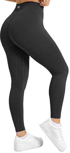 TomTiger Women's Yoga Pants High Waisted Workout Yoga Leggings for Women Butt Lifting Tummy Control Booty Tights (Black, XL, x_l)