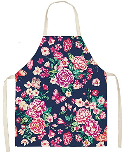 Eyands Kinderschürze zum Kochen und Backen - Niedliche Leinenmuster-Küchenschürze für Kinder zum Kochen und Malen, Gartenschürze
