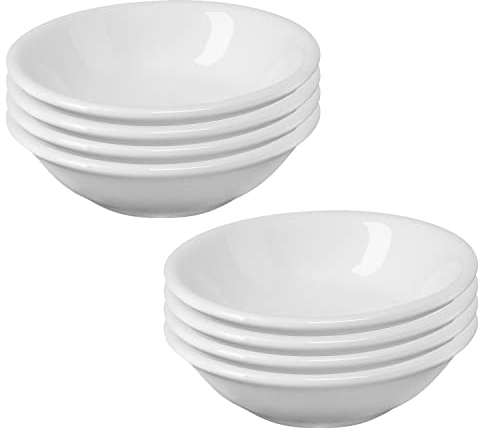 Westmark Lot de 8 petits pots ronds en céramique - Diamètre : 7 x 2 cm - Tapas + Friends - Blanc - 697522E3