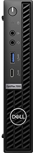 Dell OptiPlex 7000 Desktop Computer - Intel Core i5 12th Gen i5-12500T Hexa-core (6 Core) 2 GHz - 16 GB RAM DDR4 SDRAM - 256 GB M.2 PCI Express NVMe 3.0 x4 SSD - Micro PC - Black
