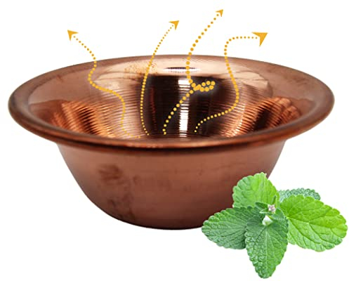 Verdamperschale Kupfer für Sauna Aufguss - 5 Größen - Für jeden Saunaofen (8 cm)