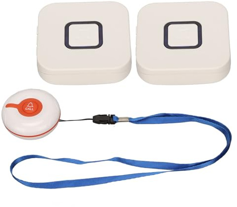 Annadue Kabelloser Pfleger Pager Notrufknopf 2 in 1 SOS Ruftasten/Sender Smart Call System Schwesternrufalarm für Home/Personal Attention Pager.
