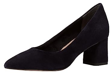 Tamaris Damen Pumps Leder Blockabsatz; Navy/blau; 38 EU