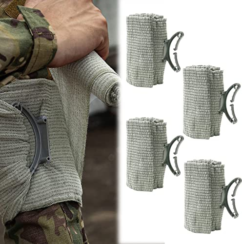 4 pezzi Benda israeliana da 6, tourniquets tattici con sottovuoto, fascia per emergenza, primo soccorso, per sport all'aria aperta, campeggio, arrampicata, ferite, escursionismo, medico, sterile