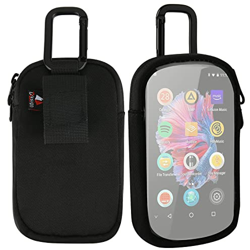 TXEsign MP3 & MP4 Player Carry Case Bag with Clear Window Travel Carrying Case for MP3 MP4 Music Player Case Storage Bag with Inner Pocket for Earphones, USB Cable, U Disk, Memory Card
