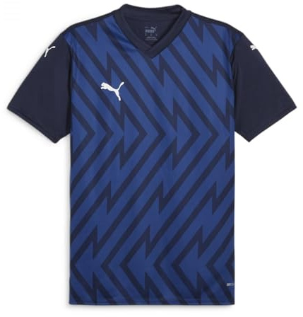 PUMA Unisex Teamglory Jr Fußballtrikot, Puma Navy-puma White, 164 EU