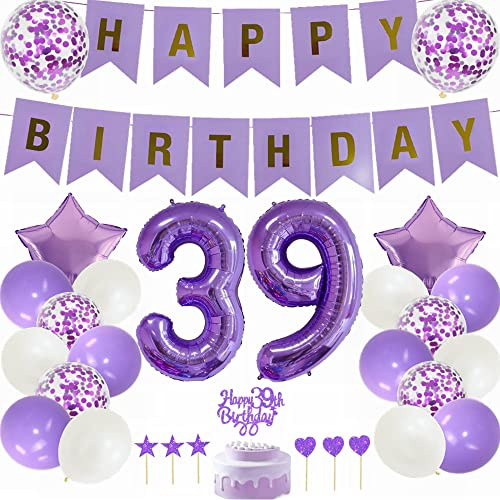 Yunchu Online 39. Geburtstag Dekoration Mann Frau Lila Tortendeko Geburtstag Lila White Party Deko