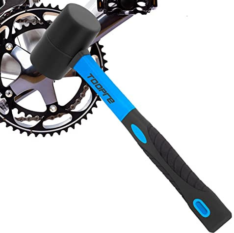 Rubber Hammer Mallets,Fiberglass Handle Soft Mallets Hammer for Bike Tire - Solid Smooth Ergonomic Rubber Hammer with Embedded Structure for Flooring, Woodworking, Camping, Tent Stakes Dalian