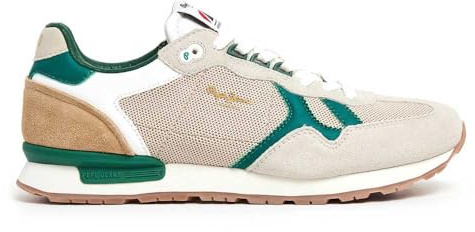 Pepe Jeans Brit Retro M, Zapatillas para Hombre, Beige (Ecru White), 6