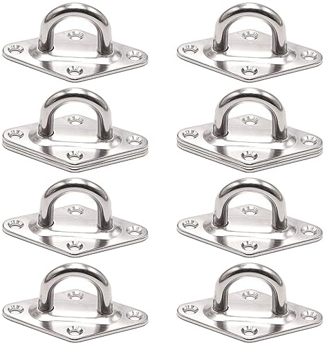 8 Pezzi Gancio per Soffitto, Anelli di Gancio Ancoraggio, Gancio da Soffitto, per il Fissaggio del Carico di Rimorchi, Barche, Automobili, ecc. (M5)