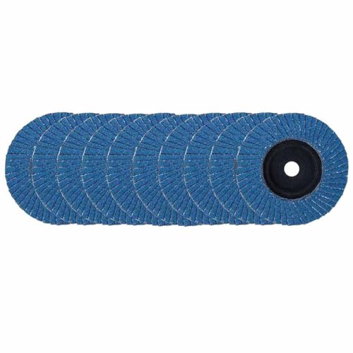 WOMGF 10 Pezzi Dischi Lamellari Ø 76 mm x 10mm Dischi Abrasivi a Lamelle Grano 120 per Smerigliatrice Abrasiva