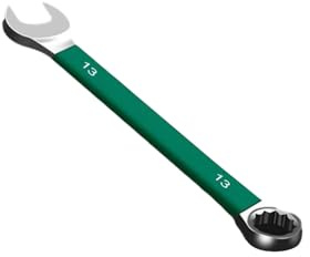 QUEENYARD Llave de trinquete de cabeza fija de 13 mm, llave combinada profesional de acero al cromo vanadio