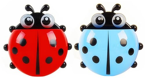 Lot de 2 porte-brosses à dents avec ventouse - Porte-brosse à dents avec ventouse - Porte-brosse à dents avec ventouse