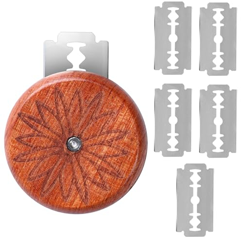 Brot Schneide Werkzeug Runde Teig Rasiermesser Edelstahl Bäckermesser mit 5 Rasierklinge Brot Lahm Scoring Tool zum Einschneiden Gebogene Brotmesser Ritzmesser