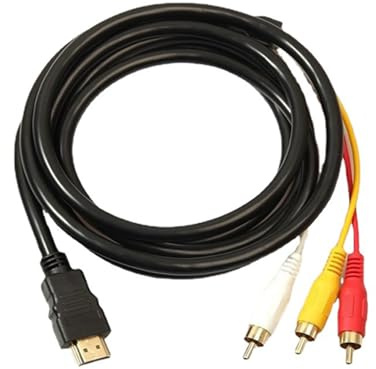 Votvlog Cable HDMI a AV, Cable HDMI a RCA de 1,5 m, Adaptador HDMI macho a RCA AV para vídeo y audio, Compatible con TV, HDTV, DVD