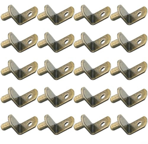 Stabile Regalstifte aus Metall, 20 Stück, geeignet für alle Ihre Regal-Bedürfnisse, mit 6 mm Löchern