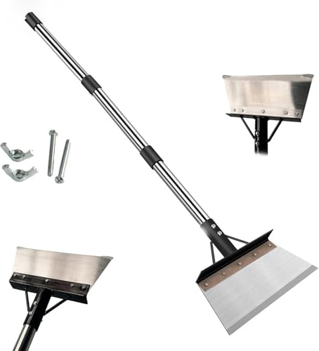 Pelle de jardin avec poignée, pelle de nettoyage d'extérieur, outil de grattoir de jardin, outil de jardinage, outil de désherbage, outil multifonction pour enlever la mousse, les mauvaises herbes, la