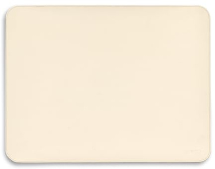 Londo Mauspad aus PU-Leder – Schreibtischunterlage für Tastatur und Maus, große Schreibtischunterlage aus Leder, 33,5 x 44 cm, Weiß