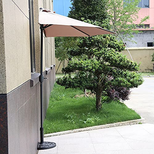SBCGFY Ombrellone da Balcone, 270 cm, da Parete, con manovella e 5 Stecche, per Bar, terrazza e Finestra.