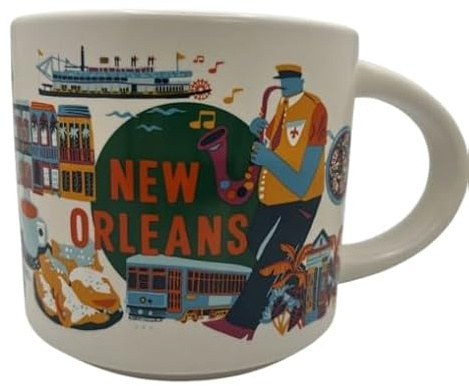 STARBUCKS - Discovery Series New Orleans (Luisiana) Taza de Café Coleccionable, 414ml/14 0z
