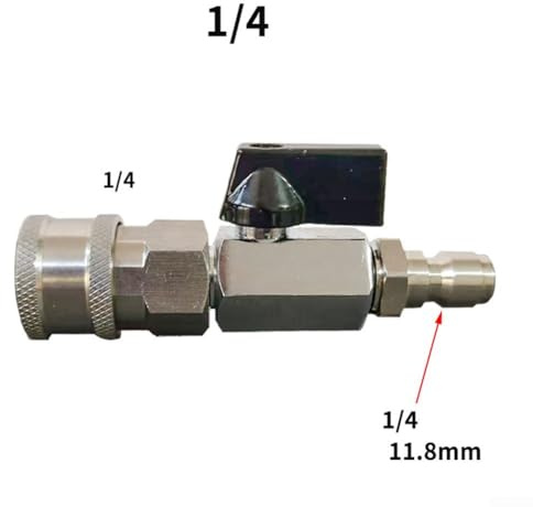 Robinet à boisseau sphérique haute pression en acier inoxydable avec poignée améliorée pour une meilleure prise en main, parfait pour contrôler efficacement le débit d'eau (1/4)