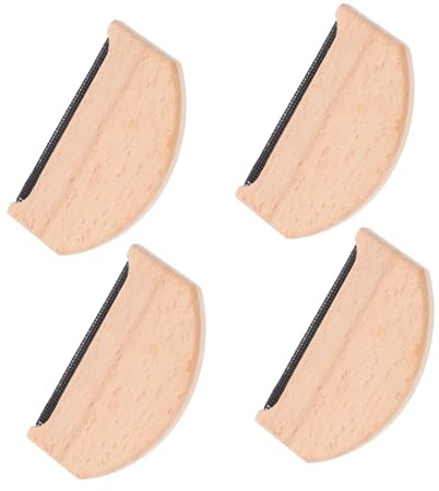 SOPOTUTU 4piezas Quitapelusas para Suéteres y Ropa Delicada Peine de Madera para Cachemira y Lana Peines para Eliminar Bolas de Pelo de Prendas Casa