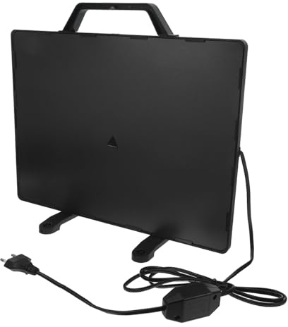 iplusmile Chauffage pour Poulailler Étanche avec Régulation Automatique de Température Plaque Chauffante Silencieuse pour Poussins Volailles et Animaux Panneau Chauffant Noir