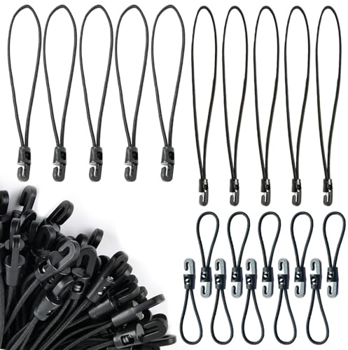 Spanngummi mit Haken, 20 Stück, kleine Expander mit Haken, Sichern von Gepäck, Zelten, Fahrrädern, Gartenorganisation, erhältlich in 3 verschiedenen Längen, Spanngurte mit Haken