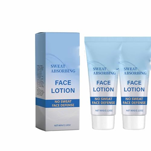 Crema Antitranspirante Facial,Antitranspirante Y Control De Aceite,Absorbente De Sudor Para Prevenir La Sudoración Facial 2PC
