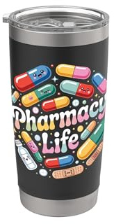 Farmacista carino per uomini donne scuola farmacia studente Bicchiere termico in acciaio inox doppia parete