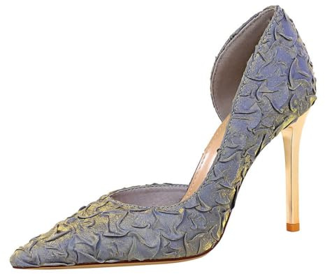 YGJKLIS Femmes 11cm Satin plis Stiletto Pompes pointed Toe Party talon haut | Coupe latérale, robe de mariée chaussures heeded, couleur solide
