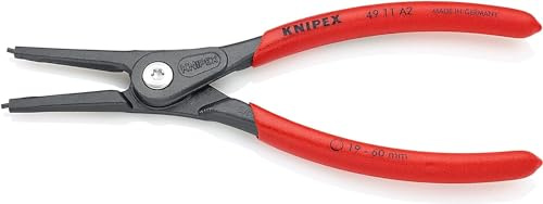 KNIPEX Precision Circlip Pliers 180 mm, 49 11 A2 SB | For External Circlips on Shafts Self-Service Card with Non-Slip Plastic Coating