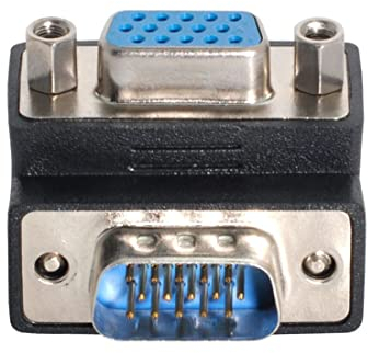 chenyang VGA SVGA maschio a femmina adattatore connettore di estensione per monitor e proiettore 90 gradi giù angolato