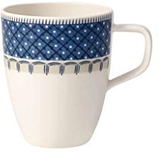 Villeroy & Boch – Casale Blu Tasse Weiß/Blau 380 Ml, Spülmaschinenfest, Mikrowellensicher, Becher Für Kaffee, Kaffeebecher, Kaffeetasse, Heißgetränkebecher, Premium Porzellan