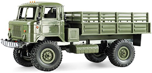 Amewi 22324 GAZ-66 Gruen Brushed 1:16 RC Modell Elektro LKW Allradantrieb (4WD) RTR 2,4GHz inkl. Akku, grün