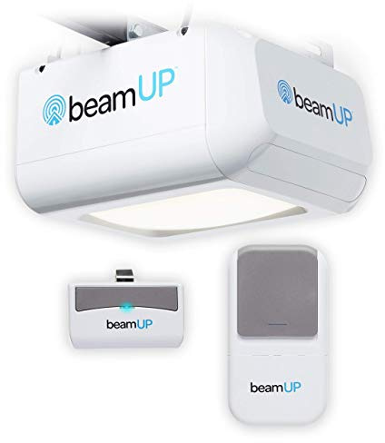 Workhorse BU100 Overhead Garage Door Opener with Heavy-Duty Chain Drive for Single or Double Doors, Wall Mount, and Remote Garage Opener Included, Quick and Easy Installation, White