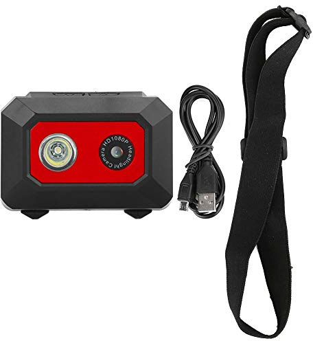 Cámara Deportiva, Cámara de Video de Acción, HD 1080p DV Sports Camera Head-mounted Action Video Camcorder DVR Recorder con 120° Gran Angular (Rojo)