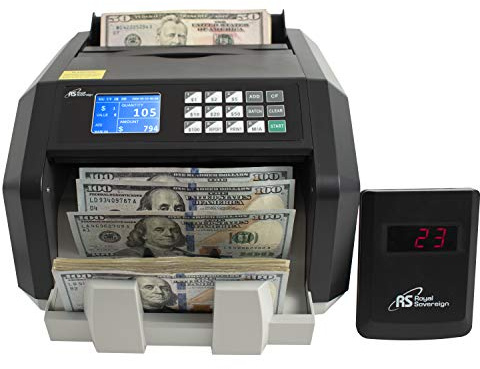 Royal Sovereign High Speed Money Counting Machine, with UV, MG, IR Counterfeit Bill Detector & Value Counting (RBC-ES250)