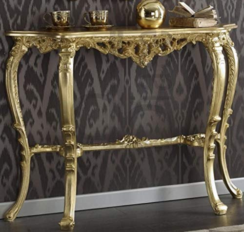 Casa Padrino lyxig barockkonsol guld 114 x 31 x H 83 cm - överdådigt konsolbord i antik stil med vackra ornament - barock vardagsrumsmöbler
