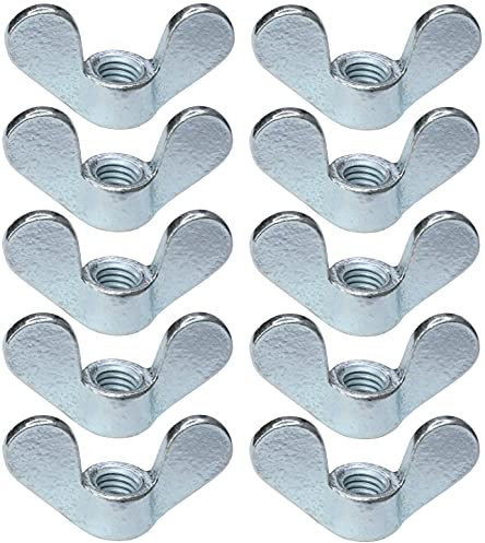 AERZETIX - C49372 - Satz von 10 Flügelmuttern mit ohren - flügelmutter - muttern - gewinde M8 metrisch weiblich - innengewinde - aus verzinktem stahl