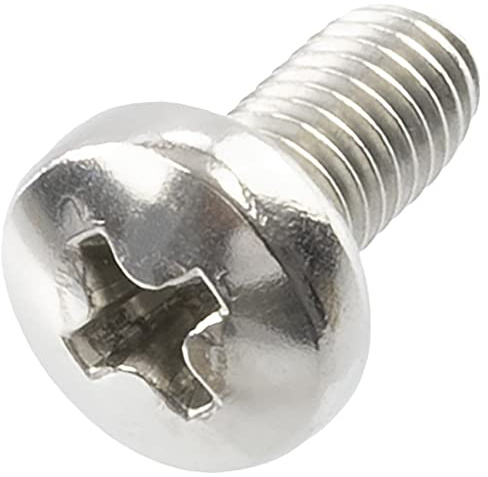 AERZETIX - C59781 - Lot de 10 Vis à métaux à tête cylindrique M5x10 mm à empreinte PH2 - boulon d'assemblage - DIN 7985 - en acier inoxydable A2 - couleur argent