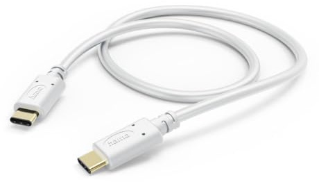 Hama Ladekabel, USB C auf USB C, 1,5m, Schnellladung | Handy Ladekabel weiß, Datenkabel, USB Kabel, Handykabel, USB Typ C, USB-C, vergoldete Stecker, maximal kompatibel