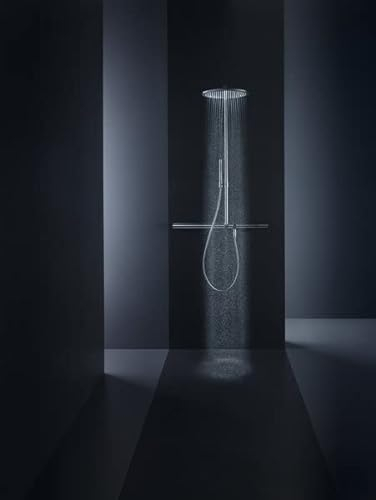 hansgrohe AXOR ShowerSolutions Showerpipe mit Thermostat 800 und Kopfbrause 350 1jet, Farbe: Polished Gold Optic
