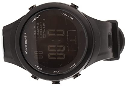 Keenso Montre baromètre, multifonctionnelle pour l'extérieur, étanche, Montre de pêche (Noir