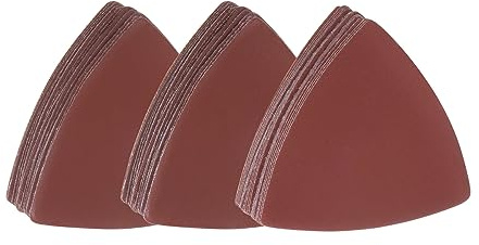 sourcing map 60 piezas de papel de lija triangular de gancho y bucle grano 1200/1500/2000 3-1/8 pulgadas, almohadillas de lijado de óxido de aluminio para detalles de ratón, juego de hojas