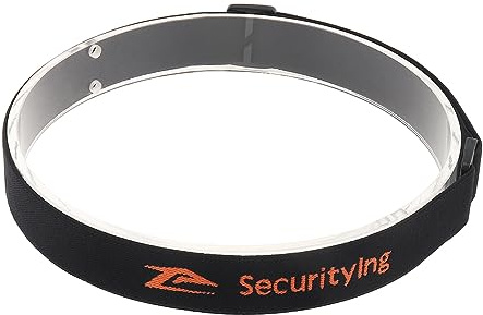SecurityIng elastiskt pannband justerbar strålkastarrem passar för 22 mm – 26 mm ficklampa strålkastarhållare (1 st)
